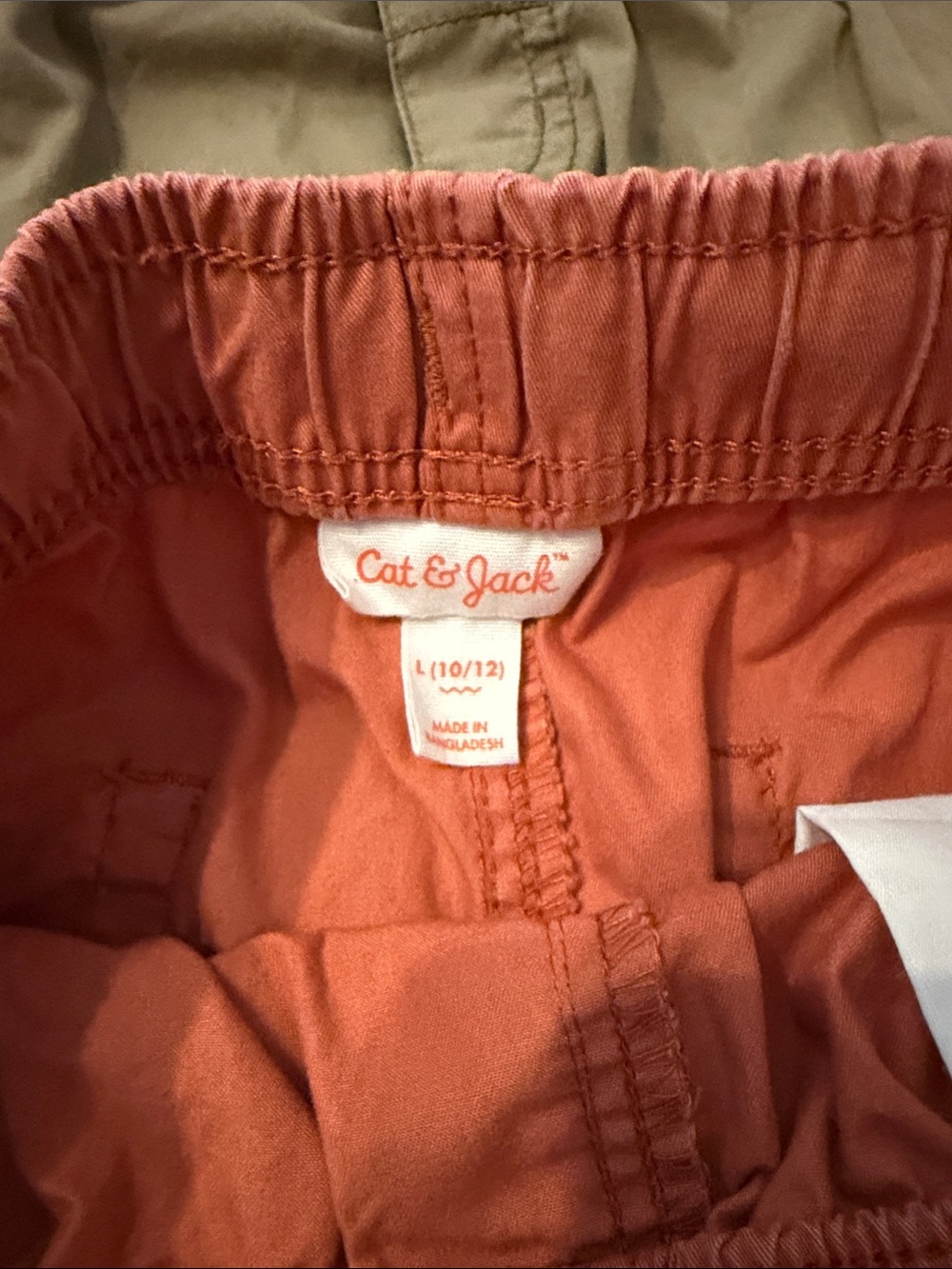 Cat & Jack boys Drawstring Shorts - Rust and Tan - Picture 2 of 5